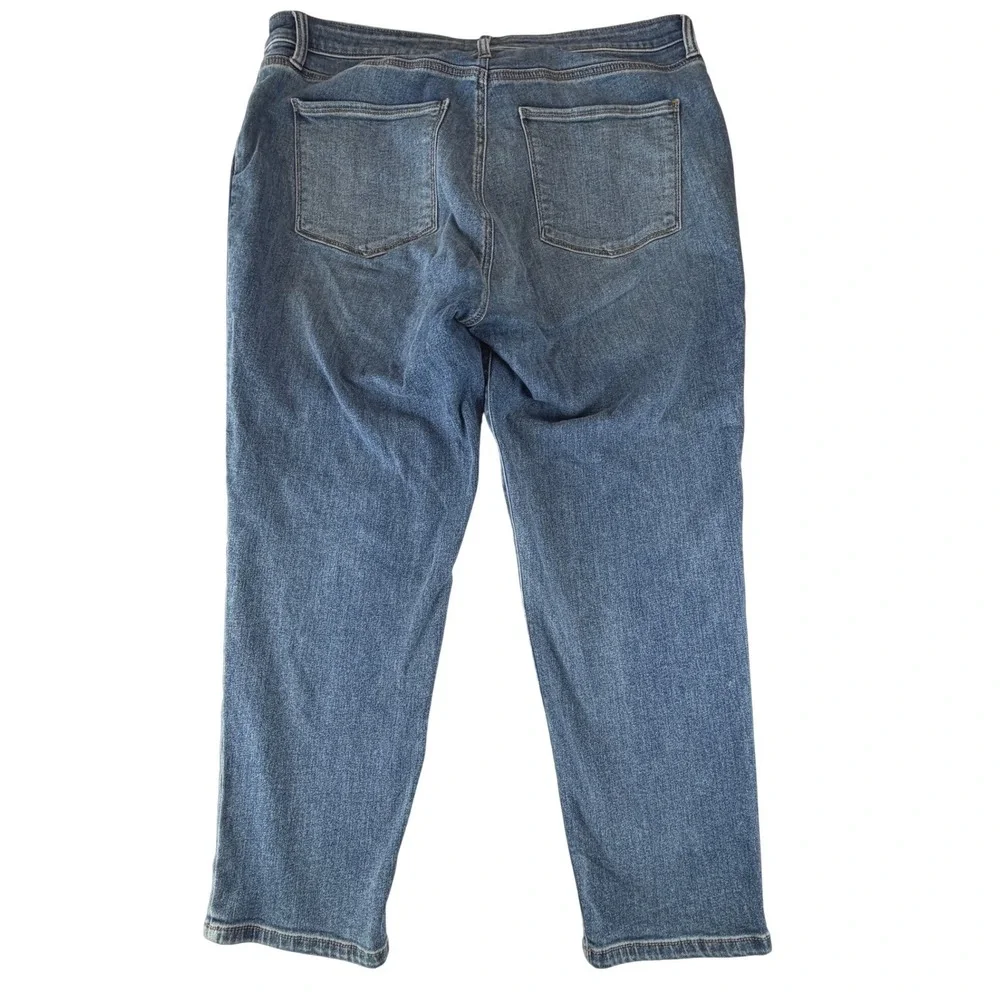 KUT from the Kloth Women 18W Reese Medium Wash Blue Straight Leg Denim Jeans